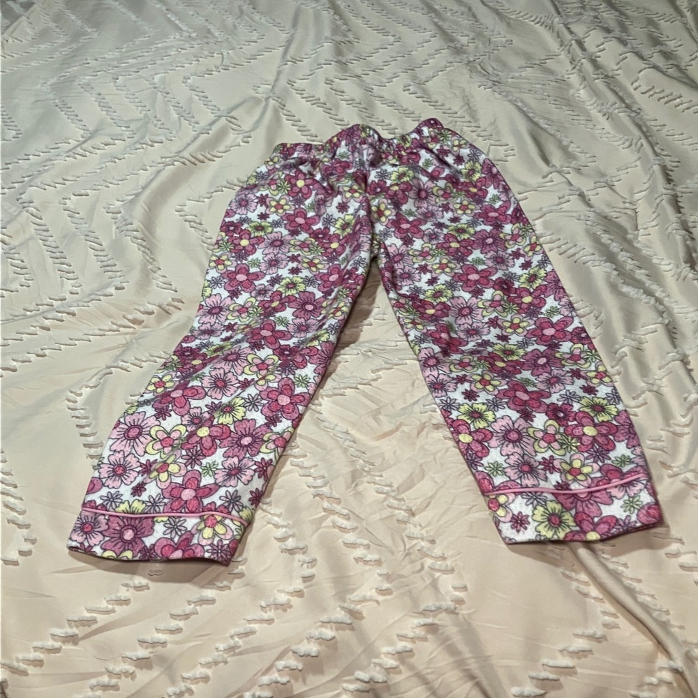 Mon Petit Pajamas Girls 4T Floral Print Button Down Sleepwear Set - Picture 5 of 6